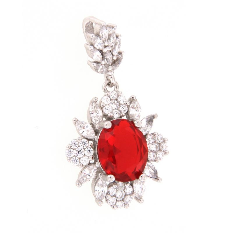 CIONDOLO ARGENTO ZIRCONE
