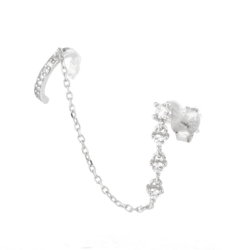 EAR CUFF ARGENTO ZIRCONE