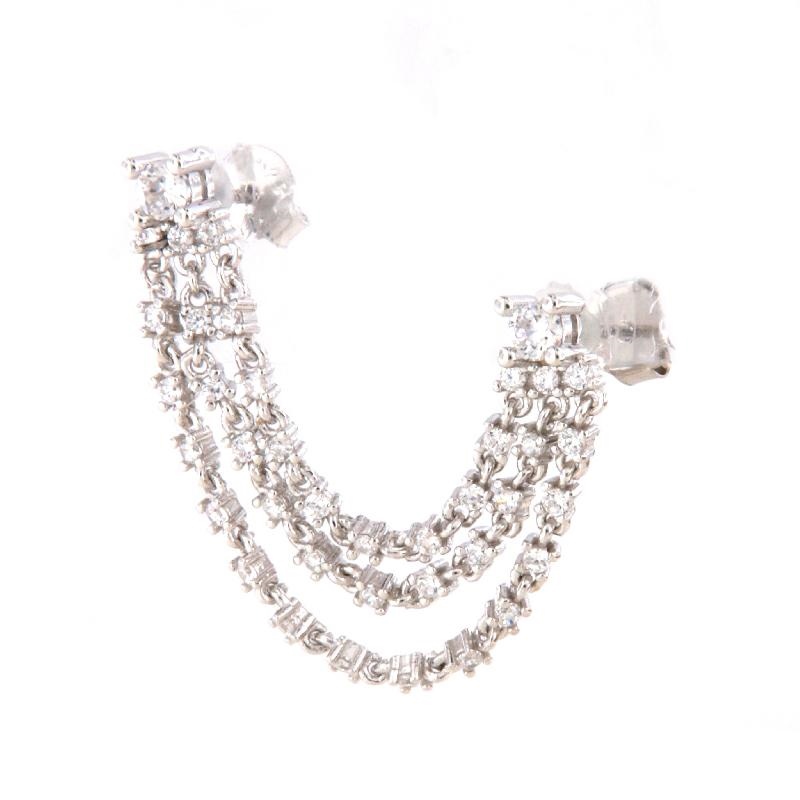 MONO ORECCHINO ARGENTO ZIRCONE