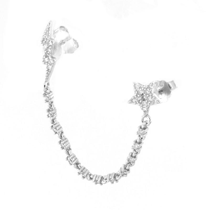 MONO ORECCHINO ARGENTO ZIRCONE
