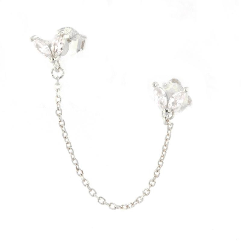 ORECCHINO MONO ARGENTO ZIRCONE 2PZ