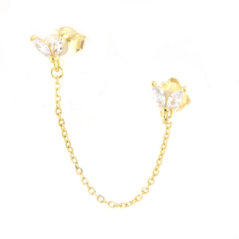 ORECCHINO MONO ARGENTO ZIRCONE 2PZ