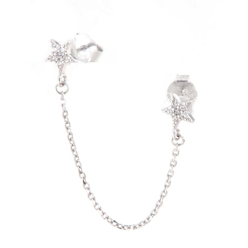 ORECCHINO MONO ARGENTO ZIRCONE 2PZ