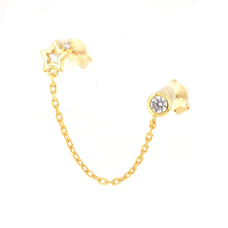 ORECCHINO MONO ARGENTO ZIRCONE 2PZ