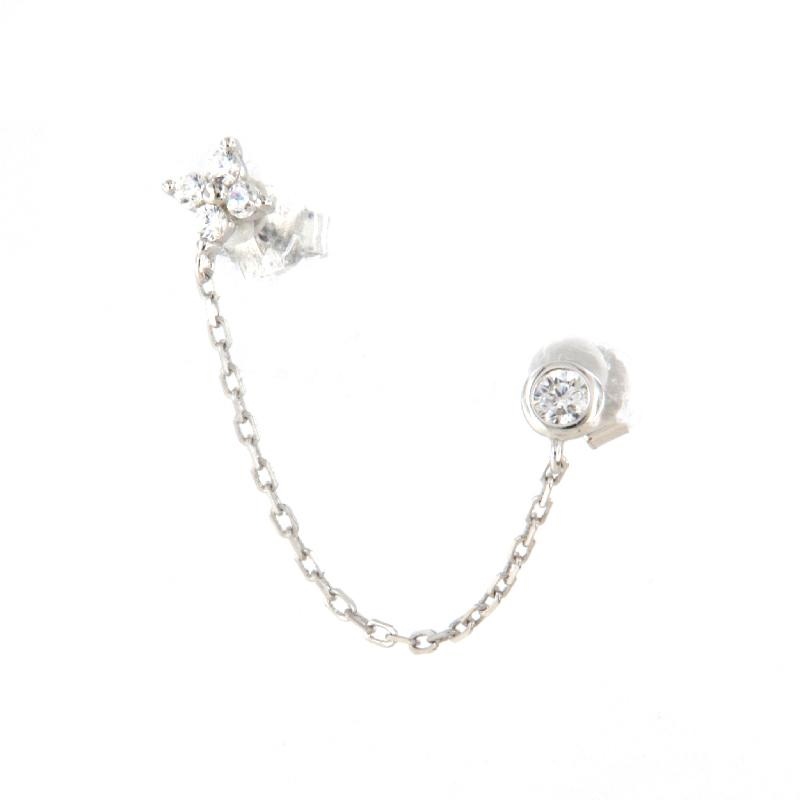 ORECCHINO MONO ARGENTO ZIRCONE 2PZ
