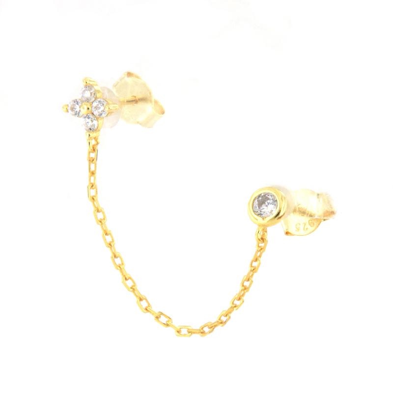 ORECCHINO MONO ARGENTO ZIRCONE 2PZ