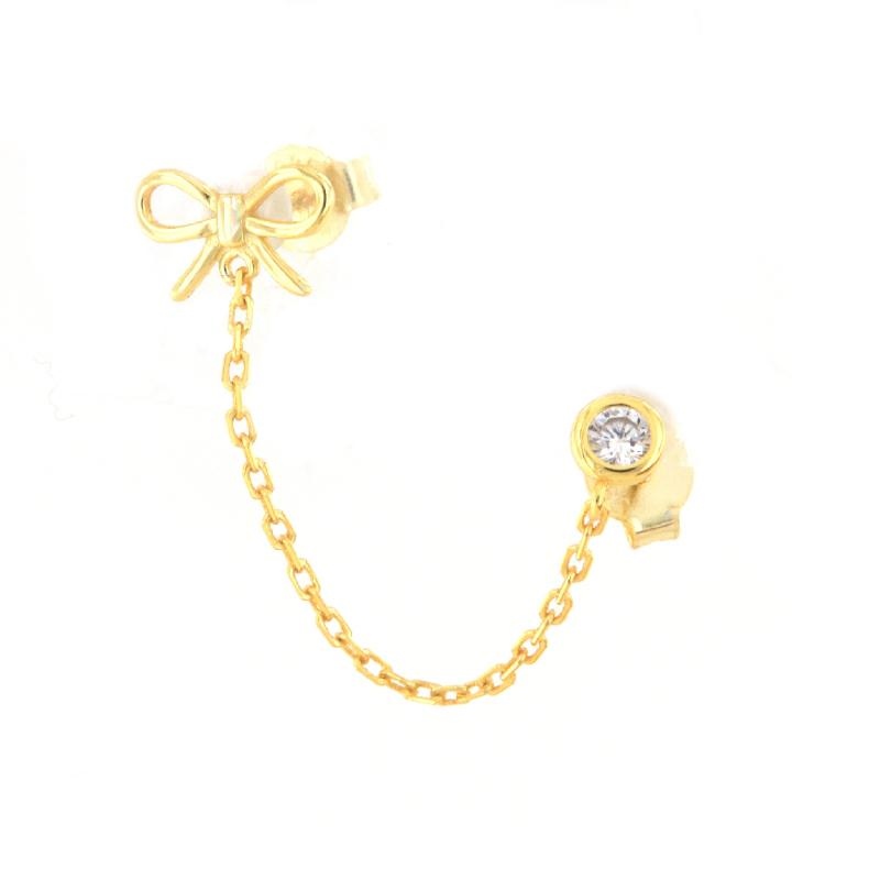 ORECCHINO MONO ARGENTO ZIRCONE 2PZ