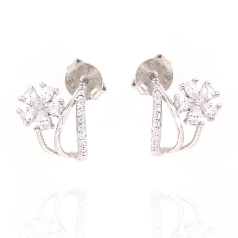 ORECCHINO ARGENTO ZIRCONE 3PZ