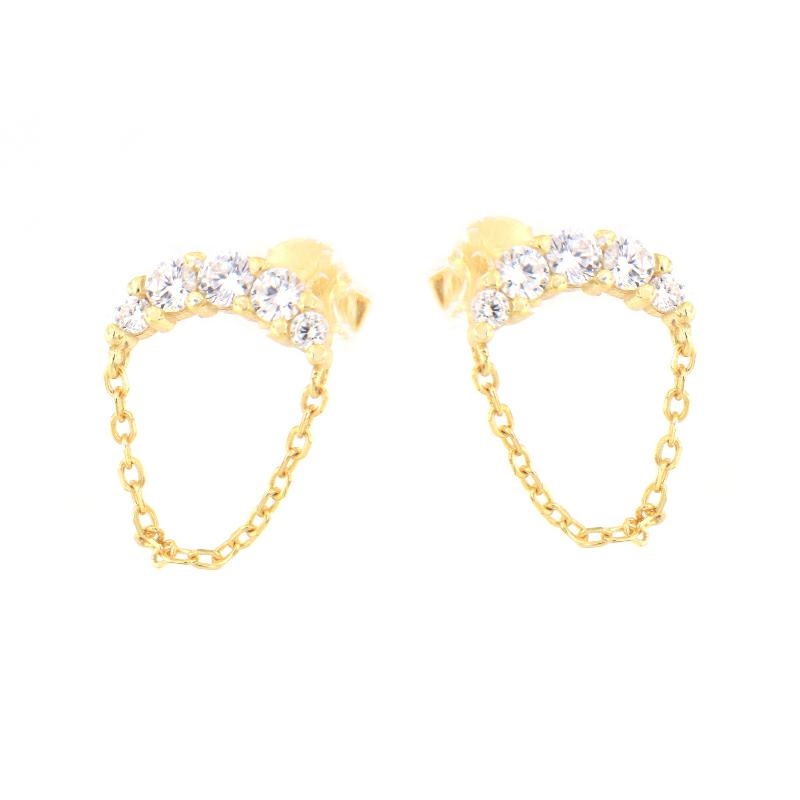 ORECCHINO ARGENTO ZIRCONE 3PZ