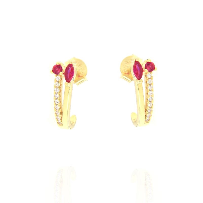 ORECCHINO ARGENTO ZIRCONE 3PZ
