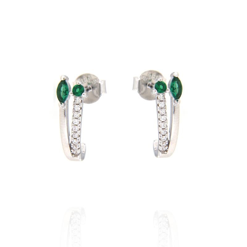 ORECCHINO ARGENTO ZIRCONE 3PZ