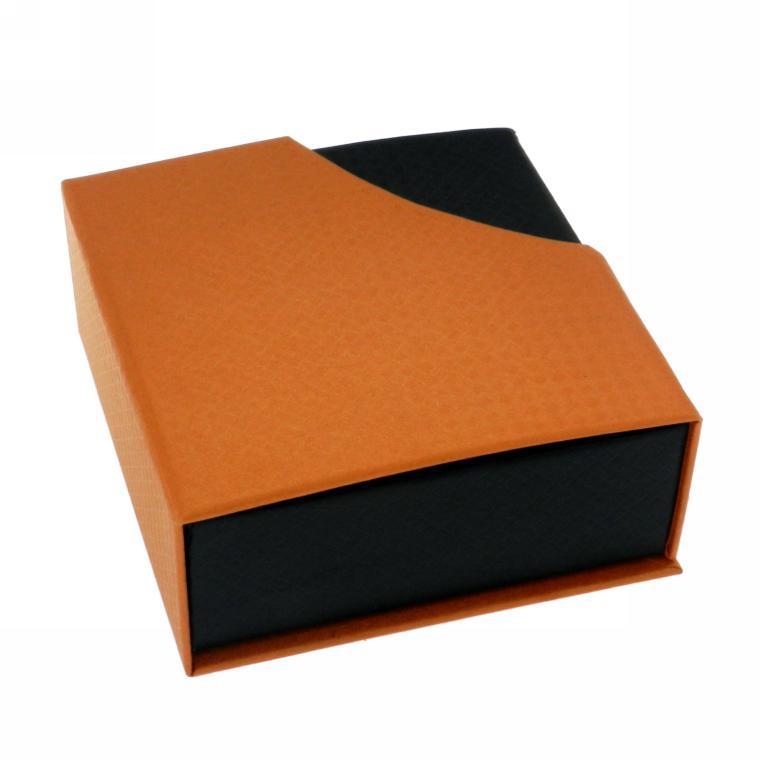 SCATOLA CARTONE ARANCIO/NERO