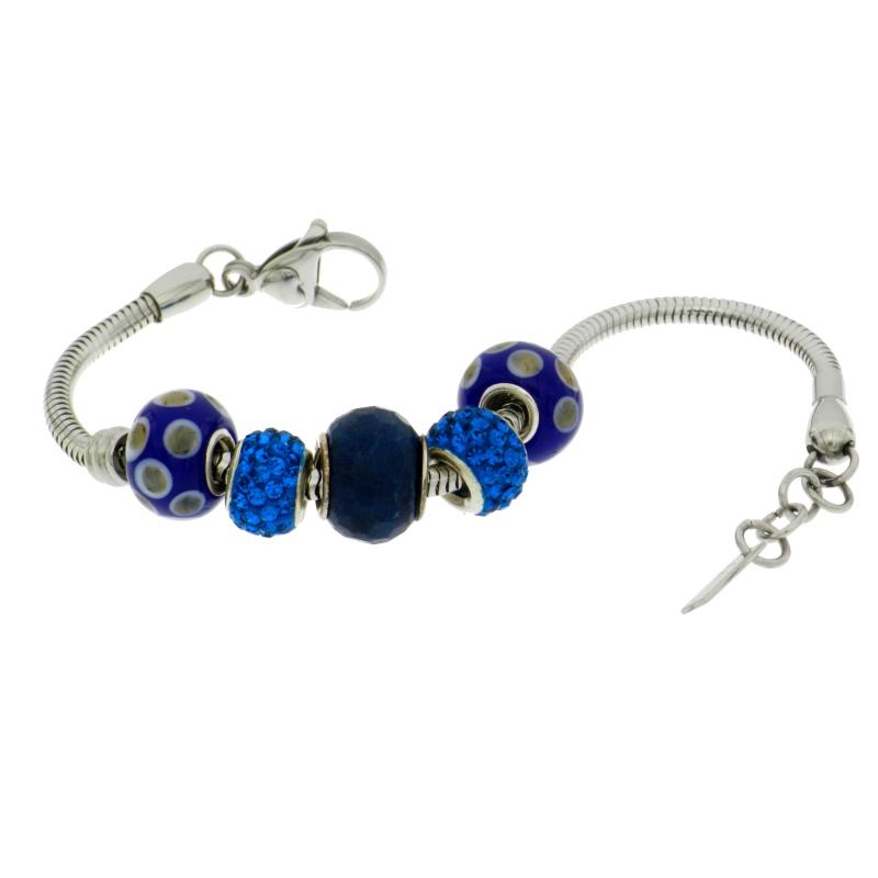 BRACCIALE ACCIAIO E ARGENTO