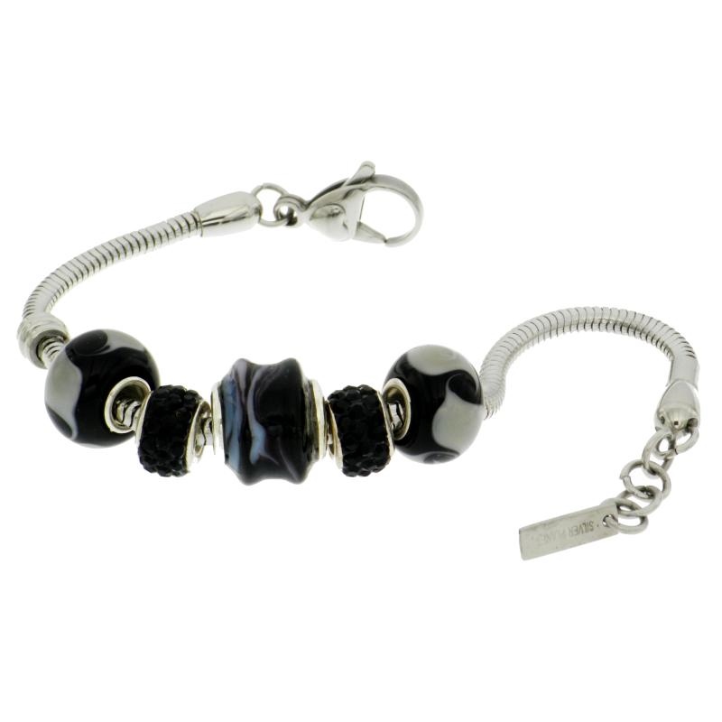 BRACCIALE ACCIAIO E ARGENTO