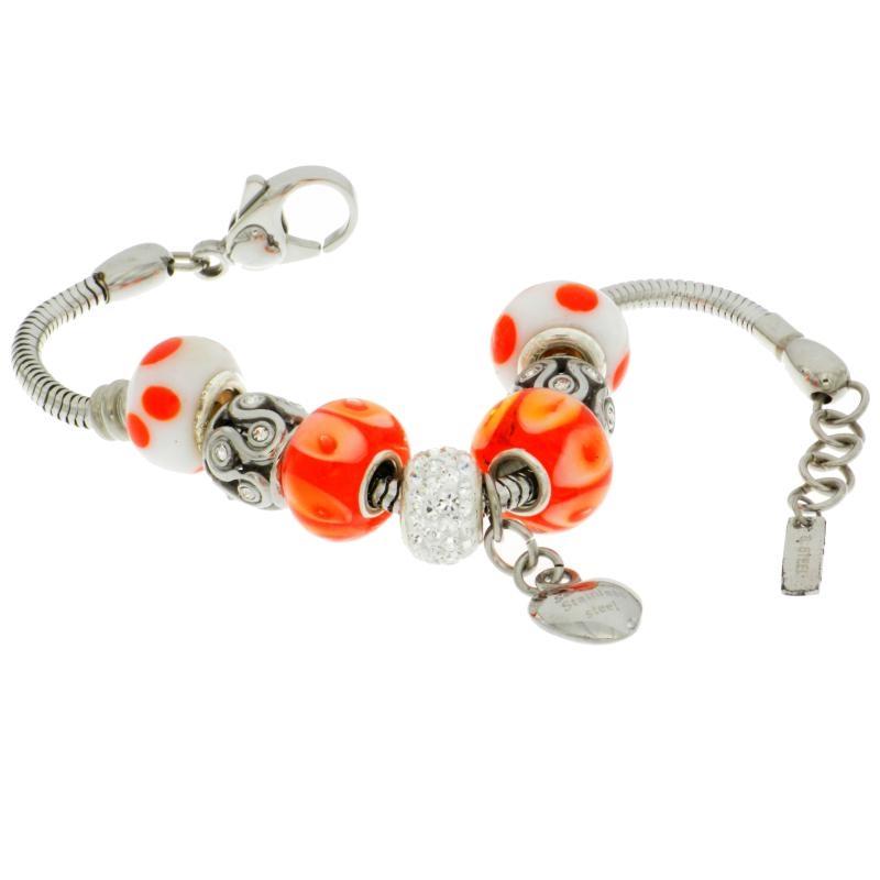 BRACCIALE ACCIAIO E ARGENTO