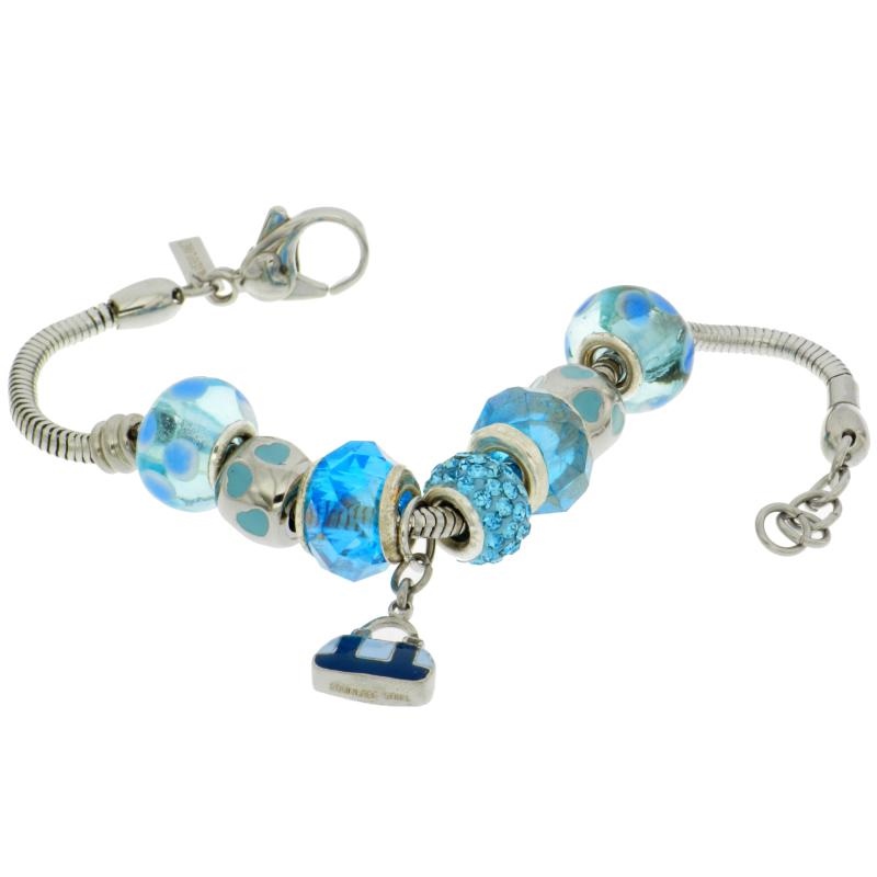 BRACCIALE ACCIAIO E ARGENTO
