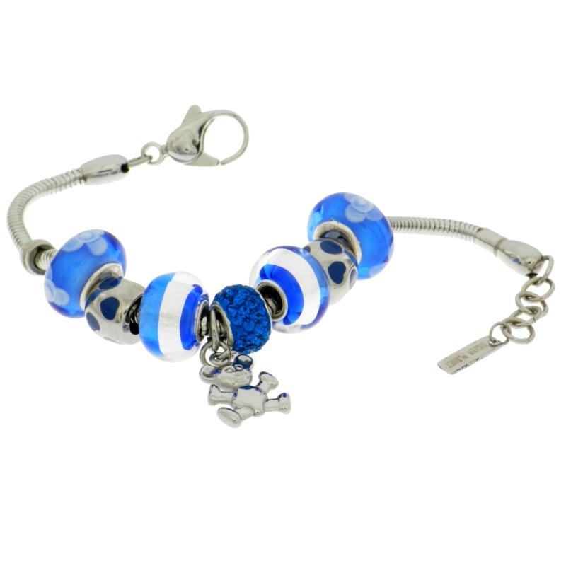 BRACCIALE ACCIAIO E ARGENTO