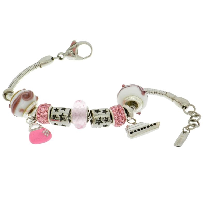 BRACCIALE ACCIAIO E ARGENTO