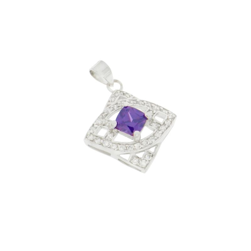 CIONDOLO ARGENTO ZIRCONE