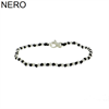 BRACCIALE A NODI ARGENTO E PALLINE