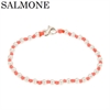 BRACCIALE A NODI ARGENTO E PALLINE