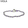 BRACCIALE A NODI ARGENTO E PALLINE
