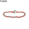 BRACCIALE A NODI ARGENTO E PALLINE