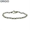 BRACCIALE A NODI ARGENTO E PALLINE