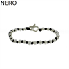 BRACCIALE A NODI ARGENTO E PALLINE
