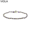 BRACCIALE A NODI ARGENTO E PALLINE