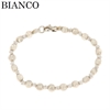 BRACCIALE A NODI ARGENTO E PALLINE