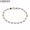 BRACCIALE A NODI ARGENTO E PALLINE
