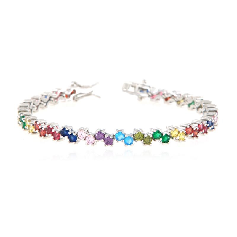 BRACCIALE ARGENTO ZIRCONE TENNIS