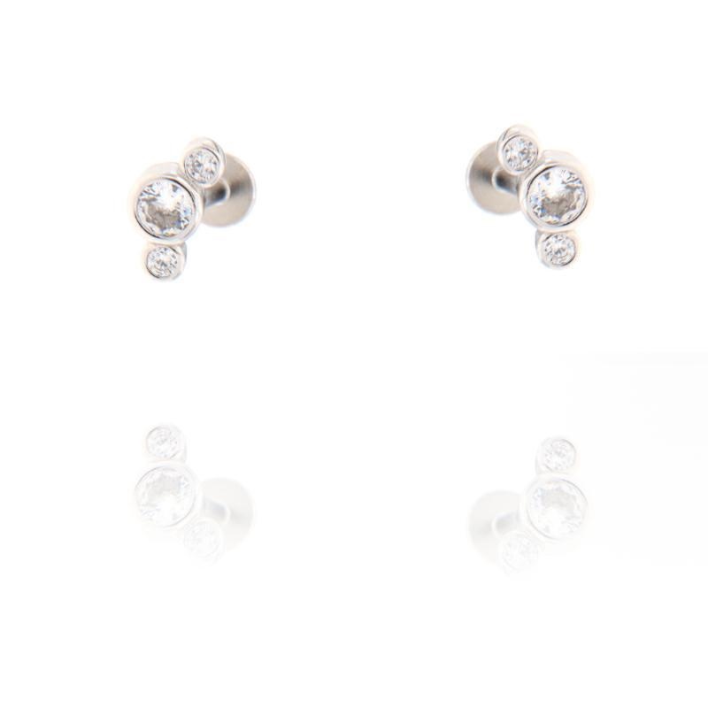 PIERCING ARGENTO ZIRCONE 3PZ