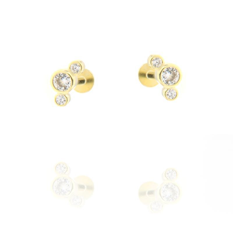 PIERCING ARGENTO ZIRCONE 3PZ