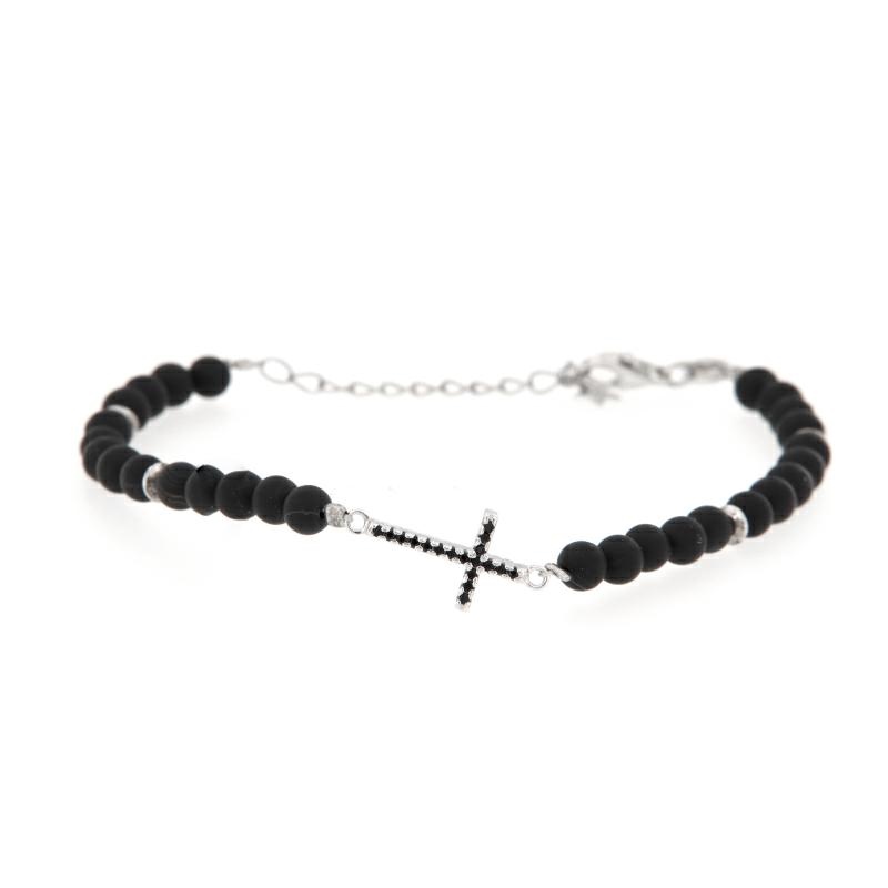 BRACCIALE PIETRA DURA E ARGENTO