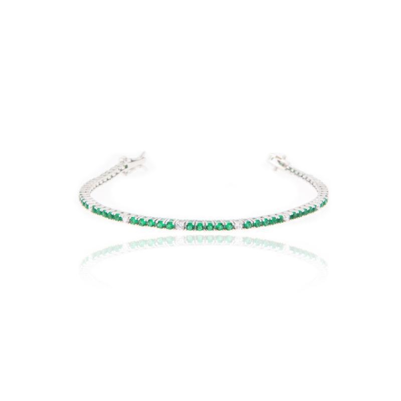 BRACCIALE ARGENTO ZIRCONE TENNIS