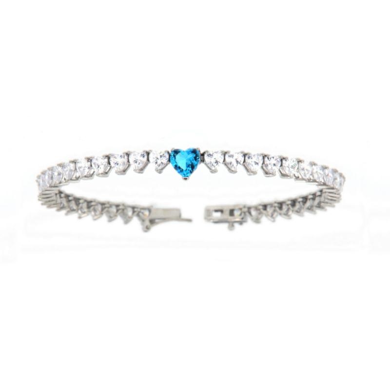 BRACCIALE ARGENTO ZIRCONE TENNIS