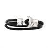 BRACCIALE PELLE E ACCIAIO